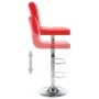 Taburetes de cocina 2 unidades cuero sintético rojo by , Kitchen stools - Ref: Foro24-323635, Price: 145,19 €, Discount: %