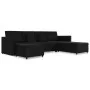 Sofá cama extraíble de 4 plazas tela negro de , Sofás - Ref: Foro24-287224, Precio: 1,00 €, Descuento: %