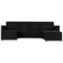 Sofá cama extraíble de 4 plazas tela negro de , Sofás - Ref: Foro24-287224, Precio: 1,00 €, Descuento: %
