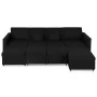 Sofá cama extraíble de 4 plazas tela negro de , Sofás - Ref: Foro24-287224, Precio: 1,00 €, Descuento: %