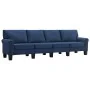 Sofá de 4 plazas de tela azul by , Sofas - Ref: Foro24-287174, Price: 465,57 €, Discount: %