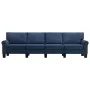 Sofá de 4 plazas de tela azul by , Sofas - Ref: Foro24-287174, Price: 465,57 €, Discount: %