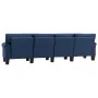 Sofá de 4 plazas de tela azul by , Sofas - Ref: Foro24-287174, Price: 465,57 €, Discount: %