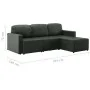 Sofá cama modular de 3 plazas cuero sintético gris by , Sofas - Ref: Foro24-288795, Price: 522,77 €, Discount: %