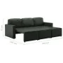 Sofá cama modular de 3 plazas cuero sintético gris by , Sofas - Ref: Foro24-288795, Price: 522,77 €, Discount: %
