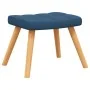 Silla de relajación con reposapiés tela azul by , Armchairs - Ref: Foro24-327934, Price: 132,34 €, Discount: %