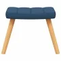 Silla de relajación con reposapiés tela azul by , Armchairs - Ref: Foro24-327934, Price: 132,34 €, Discount: %