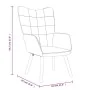 Silla de relajación con reposapiés tela azul by , Armchairs - Ref: Foro24-327934, Price: 132,34 €, Discount: %