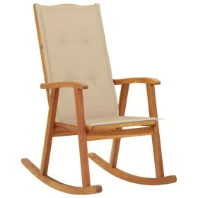 Silla mecedora con cojines madera maciza de acacia von , Gartenstühle - Ref: Foro24-3064182, Preis: 202,78 €, Rabatt: %