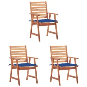 Sillas comedor de jardín y cojines 3 uds madera maciza acacia von , Gartenstühle - Ref: Foro24-3064357, Preis: 214,07 €, Raba...