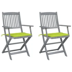 Sillas de jardín plegables 2 uds cojines madera maciza acacia von , Gartenstühle - Ref: Foro24-3064493, Preis: 118,13 €, Raba...
