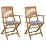 Sillas de jardín plegables 2 uds y cojines madera maciza acacia von , Gartenstühle - Ref: Foro24-3064604, Preis: 154,50 €, Ra...