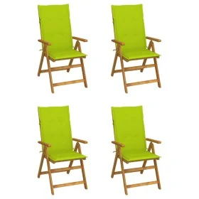 Sillas de jardín reclinables 4 uds madera maciza acacia cojines von , Gartenstühle - Ref: Foro24-3065358, Preis: 338,38 €, Ra...