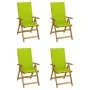Sillas de jardín reclinables 4 uds madera maciza acacia cojines by , Garden chairs - Ref: Foro24-3065358, Price: 338,42 €, Di...