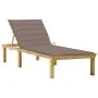 Tumbona con cojín gris taupé madera de pino impregnada von , Liegen - Ref: Foro24-3065857, Preis: 136,21 €, Rabatt: %