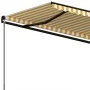 Toldo retráctil automático amarillo y blanco 350x250 cm by , Awnings - Ref: Foro24-3069088, Price: 403,57 €, Discount: %