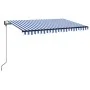 Toldo automático retráctil azul y blanco 400x350 cm by , Awnings - Ref: Foro24-3069186, Price: 444,89 €, Discount: %