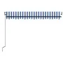 Toldo automático retráctil azul y blanco 400x350 cm by , Awnings - Ref: Foro24-3069186, Price: 444,89 €, Discount: %
