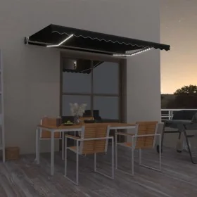 Toldo automático LED sensor de viento gris antracita 450x350 cm by , Awnings - Ref: Foro24-3069214, Price: 627,28 €, Discount: %