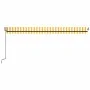 Toldo retráctil automático amarillo y blanco 500x350 cm de , Toldos - Ref: Foro24-3069228, Precio: 555,90 €, Descuento: %