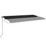 Toldo automático LED sensor de viento gris antracita 600x350 cm by , Awnings - Ref: Foro24-3069254, Price: 902,28 €, Discount: %