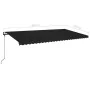 Toldo automático LED sensor de viento gris antracita 600x350 cm by , Awnings - Ref: Foro24-3069254, Price: 902,28 €, Discount: %