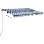 Toldo de pie automático azul y blanco 350x250 cm by , Awnings - Ref: Foro24-3069726, Price: 490,52 €, Discount: %