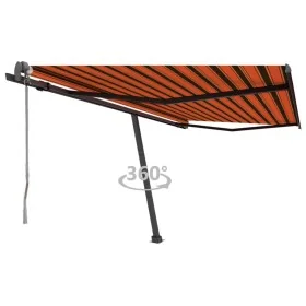 Toldo de pie automático naranja y marrón 450x300 cm by , Awnings - Ref: Foro24-3069770, Price: 557,16 €, Discount: %