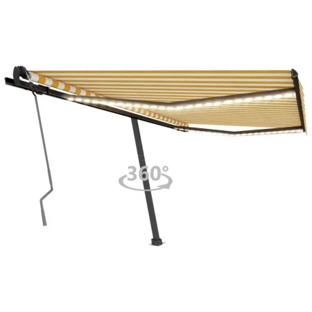 Toldo manual retráctil con LED amarillo y blanco 450x350 cm von , Markisen - Ref: Foro24-3069843, Preis: 566,78 €, Rabatt: %