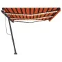 Toldo automático LED sensor de viento naranja marrón 600x350 cm by , Awnings - Ref: Foro24-3069895, Price: 999,70 €, Discount: %