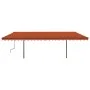 Toldo automático LED sensor de viento naranja marrón 6x3,5 m by , Awnings - Ref: Foro24-3070295, Price: 1,00 €, Discount: %