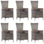 Juego de comedor de jardín 7 piezas ratán sintético gris by , Garden sets - Ref: Foro24-3070767, Price: 1,00 €, Discount: %