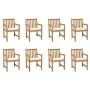 Sillas de jardín 8 uds madera maciza de teca cojines crema von , Gartenstühle - Ref: Foro24-3073060, Preis: 1,00 €, Rabatt: %