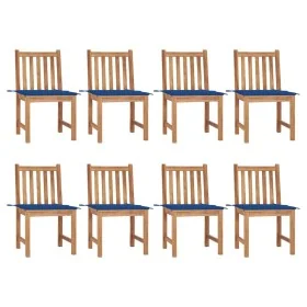 Sillas de jardín 8 unidades madera de teca con cojines von , Gartenstühle - Ref: Foro24-3073152, Preis: 899,60 €, Rabatt: %