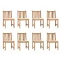 Sillas de jardín 8 unidades madera de teca con cojines by , Garden chairs - Ref: Foro24-3073144, Price: 888,14 €, Discount: %