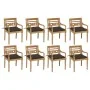 Sillas Batavia 8 unidades madera maciza de teca con cojines by , Garden chairs - Ref: Foro24-3073372, Price: 1,00 €, Discount: %