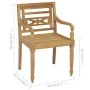 Sillas Batavia 4 unidades madera maciza de teca con cojines by , Garden chairs - Ref: Foro24-3073313, Price: 492,12 €, Discou...
