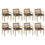 Sillas Batavia 8 unidades madera maciza de teca con cojines de , Sillas de jardín - Ref: Foro24-3073364, Precio: 1,00 €, Desc...