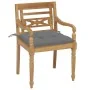 Sillas Batavia 4 unidades madera maciza de teca con cojines de , Sillas de jardín - Ref: Foro24-3073311, Precio: 492,12 €, De...