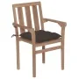 Sillas de jardín apilables 6 uds madera maciza teca con cojines von , Gartenstühle - Ref: Foro24-3073429, Preis: 751,46 €, Ra...
