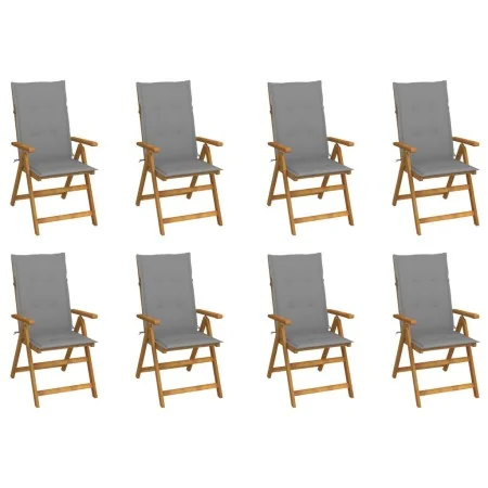 Sillas de jardín plegables y cojines 8 uds madera maciza acacia by , Garden chairs - Ref: Foro24-3075055, Price: 658,69 €, Di...