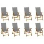Sillas de jardín plegables y cojines 8 uds madera maciza acacia by , Garden chairs - Ref: Foro24-3075055, Price: 658,69 €, Di...