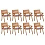 Sillas de jardín 8 uds madera maciza de teca con cojines von , Gartenstühle - Ref: Foro24-3075214, Preis: 719,71 €, Rabatt: %