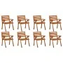Sillas de jardín 8 uds madera maciza de teca con cojines von , Gartenstühle - Ref: Foro24-3075214, Preis: 719,71 €, Rabatt: %