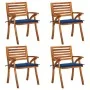 Sillas de jardín con cojines 4 unidades madera maciza de acacia von , Gartenstühle - Ref: Foro24-3075184, Preis: 388,40 €, Ra...
