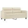 Sofá de 2 plazas con cojines cuero sintético color crema 140 cm von , Sofas - Ref: Foro24-3200989, Preis: 301,45 €, Rabatt: %