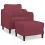 Sillón con taburete tela rojo tinto 60 cm von , Sofas - Ref: Foro24-3201133, Preis: 216,28 €, Rabatt: %