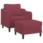 Sillón con taburete tela rojo tinto 60 cm von , Sofas - Ref: Foro24-3201133, Preis: 216,28 €, Rabatt: %