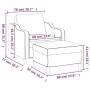 Sillón con taburete tela rojo tinto 60 cm von , Sofas - Ref: Foro24-3201133, Preis: 216,28 €, Rabatt: %