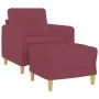 Sillón con taburete tela rojo tinto 60 cm by , Sofas - Ref: Foro24-3201190, Price: 186,92 €, Discount: %